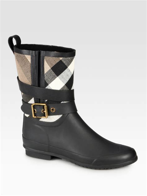 black and white burberry rain boots|burberry rain boots outlet.